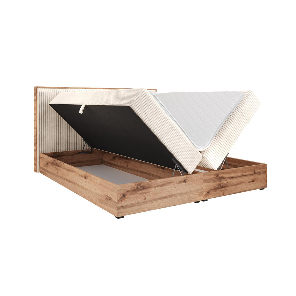 Thumbnail - AN-Moebel 4u Boxbett, Dunkelblau, Textil, H3, Rechteckig, 120x200 cm, Schlafzimmer, Betten, Boxspringbetten
