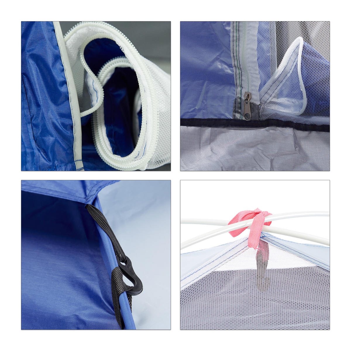 POP-UP stan na pláž - různobarevná, textil/plast (200/200cm) - Relaxdays