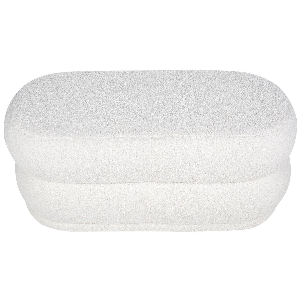 BANK Weiß Ellendale - Weiß, Textil (90/40/40cm) - Beliani