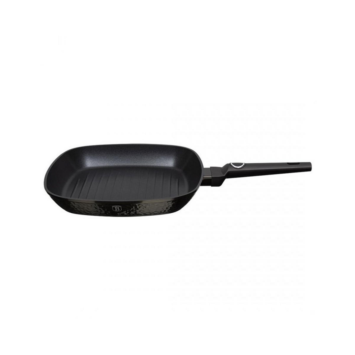 GRILLPFANNE Schwarz 28/28/4.1 cm BH6578 - Schwarz, Metall (28cm) - Berlinger Haus