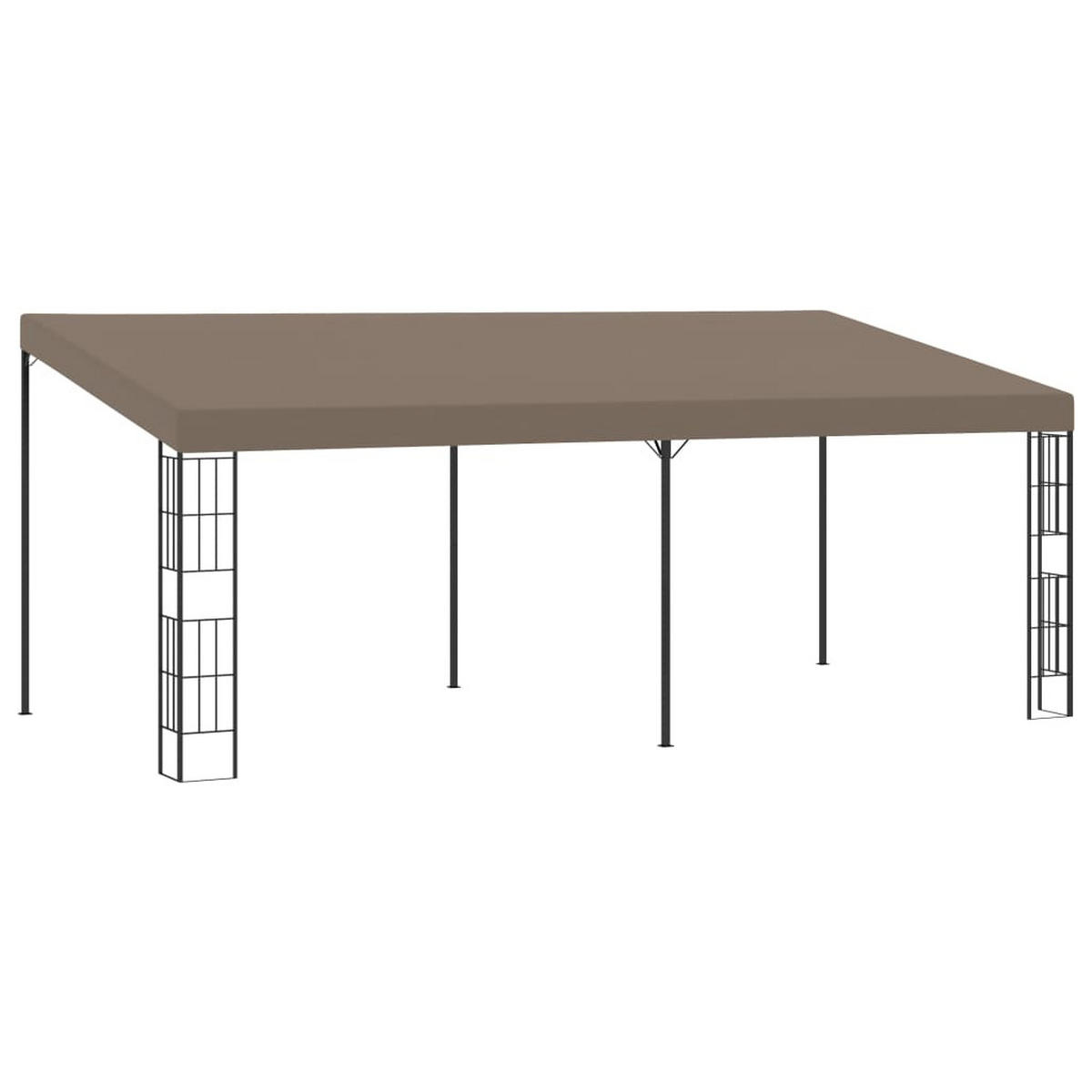 GARTENPAVILLON Pergola LYMP 6x3 m Taupe Stoff - Taupe, Metall (600/262/300cm) - DELUKE