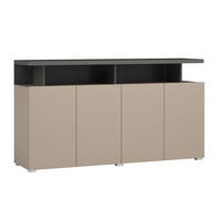 SIDEBOARD SERENITA 153/84/40 cm mit 4 Türen Beige - Beige, Holzwerkstoff (153/84/40cm) - MASSENO