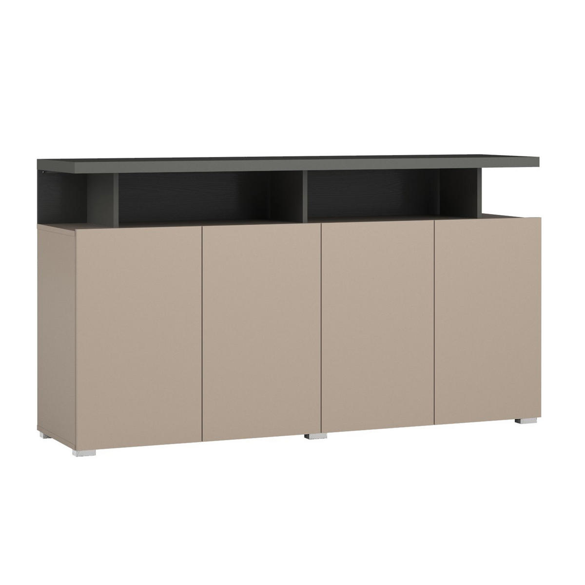 SIDEBOARD SERENITA 153/84/40 cm mit 4 Türen Beige - Beige, Holzwerkstoff (153/84/40cm) - MASSENO