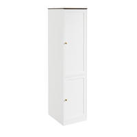 KLEIDERSCHRANK mit Kleiderstange und 2 Türen Weiß 45x55x187cm - Ahornfarben, Fell (45/187/55cm) - SoBuy