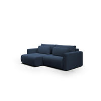 ECKSOFA Chaira Mit Schlaffunktion - Dunkelblau, Holzwerkstoff/Textil (240/149cm) - Fun Möbel