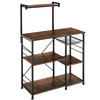 KÜCHENREGAL Crawley, 90 x 40 x 131, 5 cm, Industrial Holz dunkel, rustikal - Rostfarben, Holzwerkstoff (40/131.5/90cm) - tectake