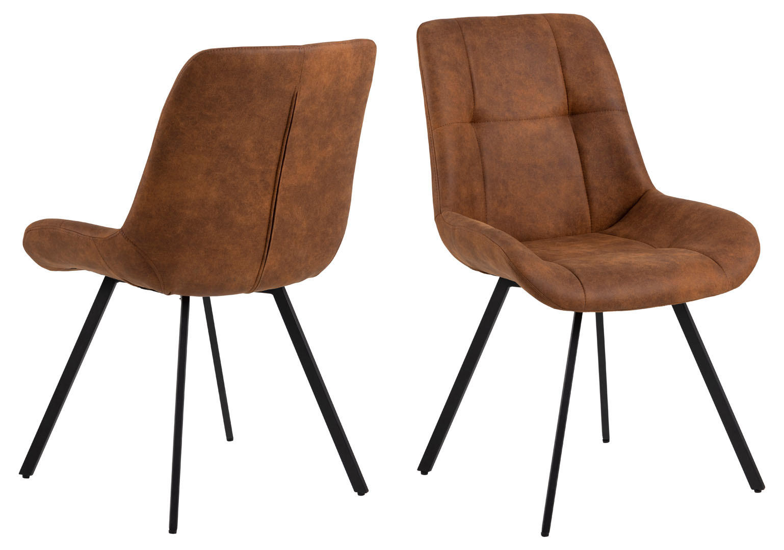 STUHL 2er-Set braun - Braun, Holzwerkstoff (54/88/59cm) - ebuy24
