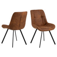 STUHL 2er-Set braun - Braun, Holzwerkstoff (54/88/59cm) - ebuy24