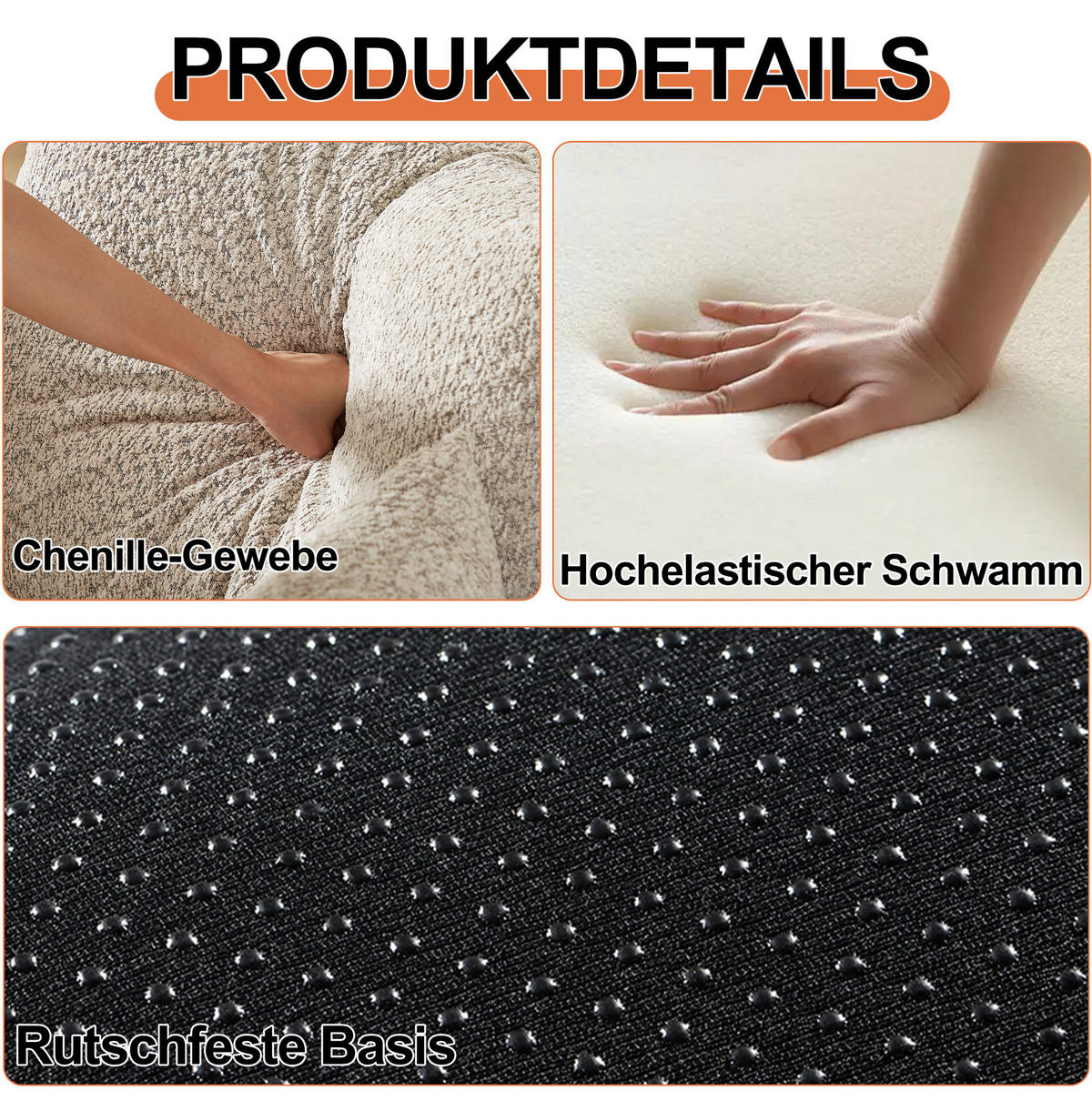 FOTELJA na razvlačenje kaki od šenila 2 u 1 sa spremnikom u naslonu za ruke - prirodne boje, tekstil (181.6/49.5/94cm) - OKWISH
