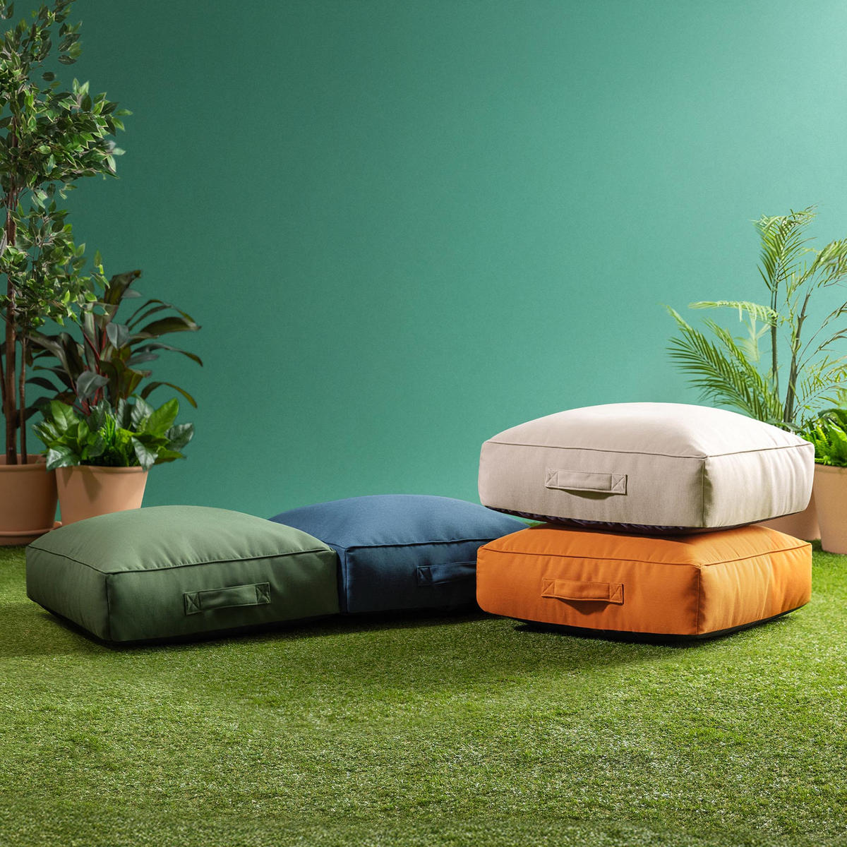 BODENKISSEN mit Sitzsackfüllung Solus - Beige, Textil (72/22/72cm) - icon