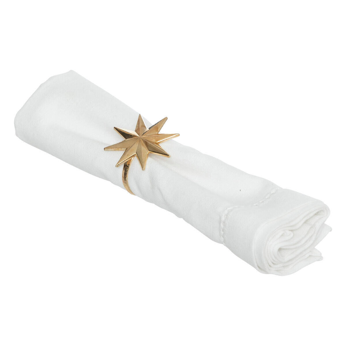 SERVIETTENRINGE Goldener Stern 2er-Set - Goldfarben, Metall (4/4/4cm) - Atmosphera Createur d´interieur
