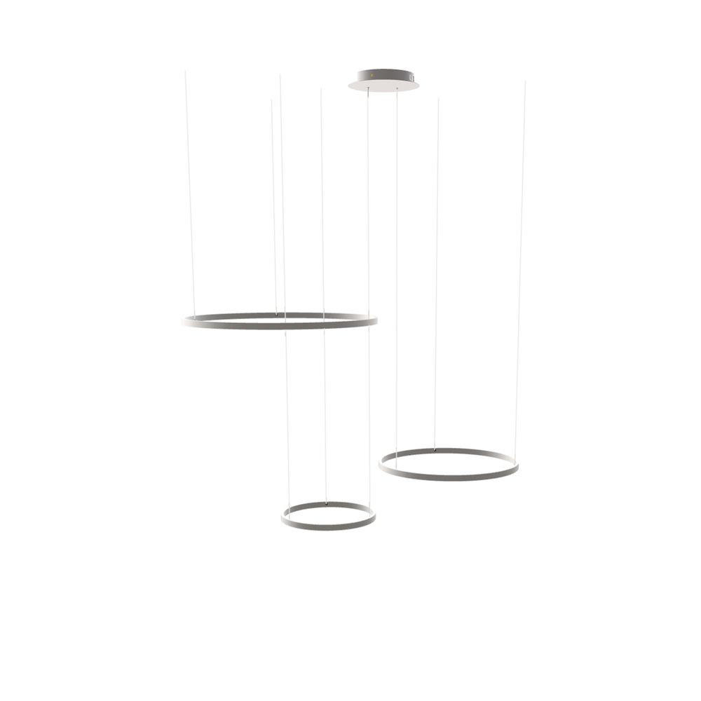 LED-HÄNGELEUCHTE 3er Ring Aluminium Ø 80 | 60 | 40cm - Alufarben, Metall (1.3/80/3.3cm) - s.luce
