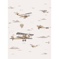 FOTOTAPETE Flugzeuge 212 x 275 cm - Blau, Papier (212/275cm) - Sanders & Sanders