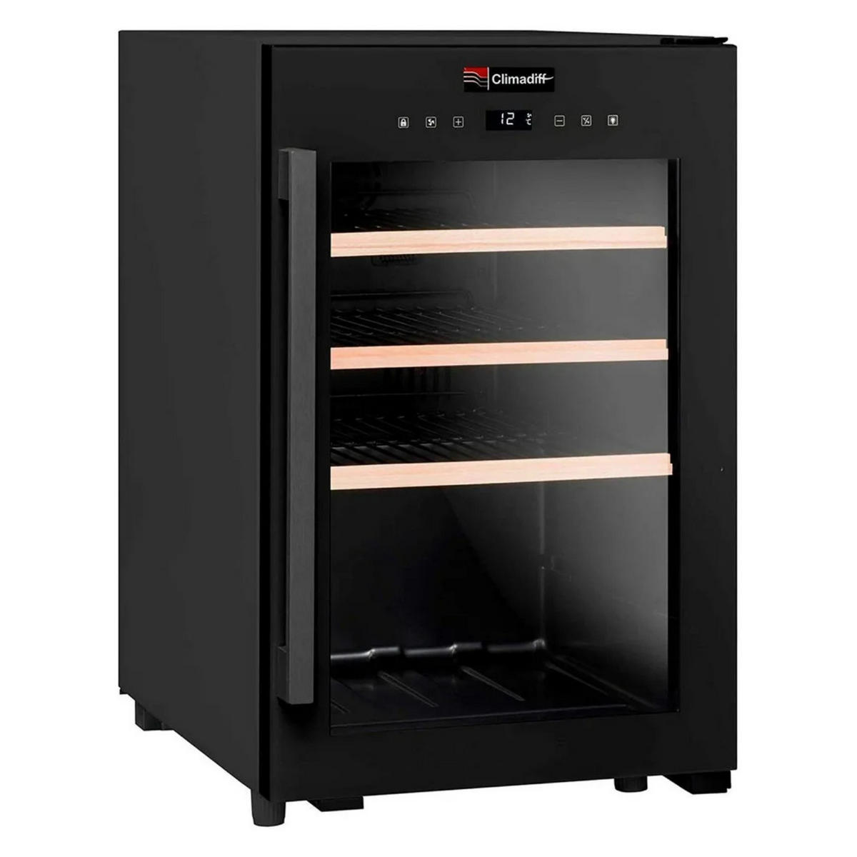 WEINKÜHLSCHRANK CS31 Schwarz 31 Flaschen - Schwarz, Metall (40/62.5/54.5cm) - JUNG