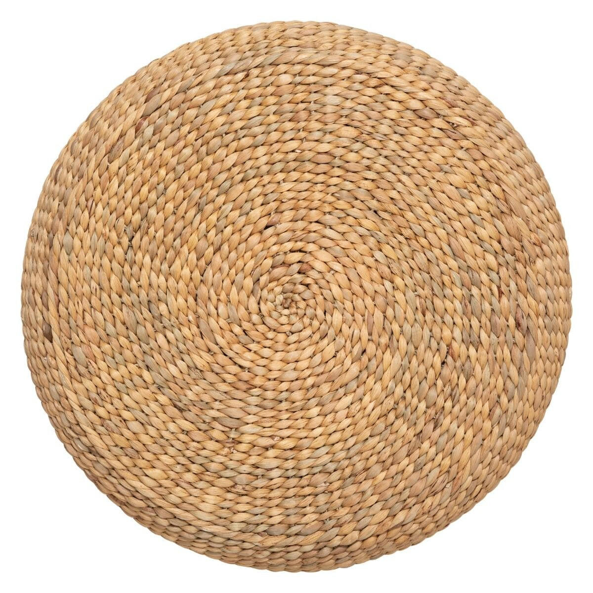 SITZHOCKER geflochten Ottoman 55/55/14 cm - Braun, Naturmaterialien (55/14/55cm) - Atmosphera Createur d´interieur