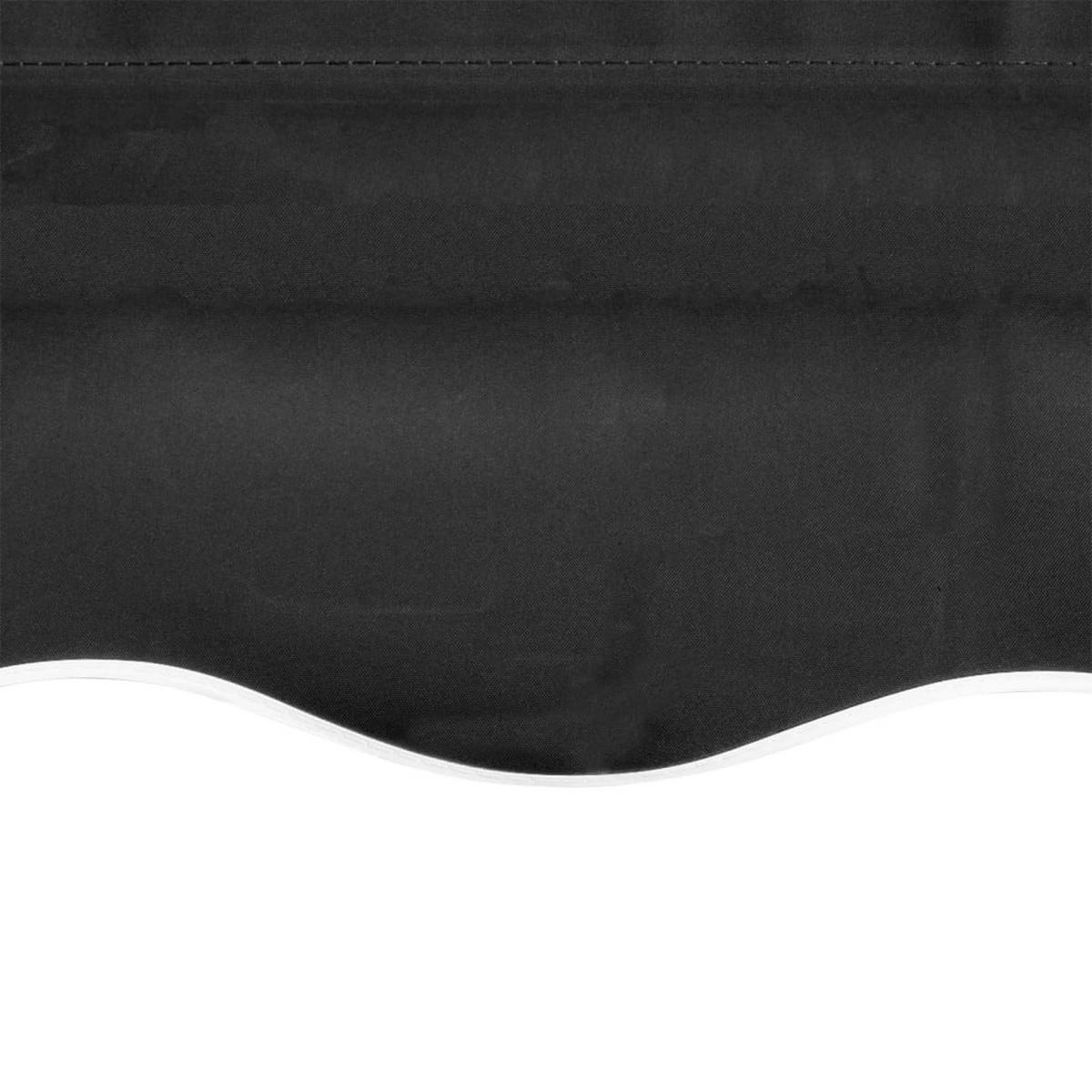 MARKISENSTOFF mit Volant| Anthrazit, für 350x250cm Rahmen| Markisenbespannung Markisentuch - Anthrazit, Textil (330/0.3/245cm) - DELUKE