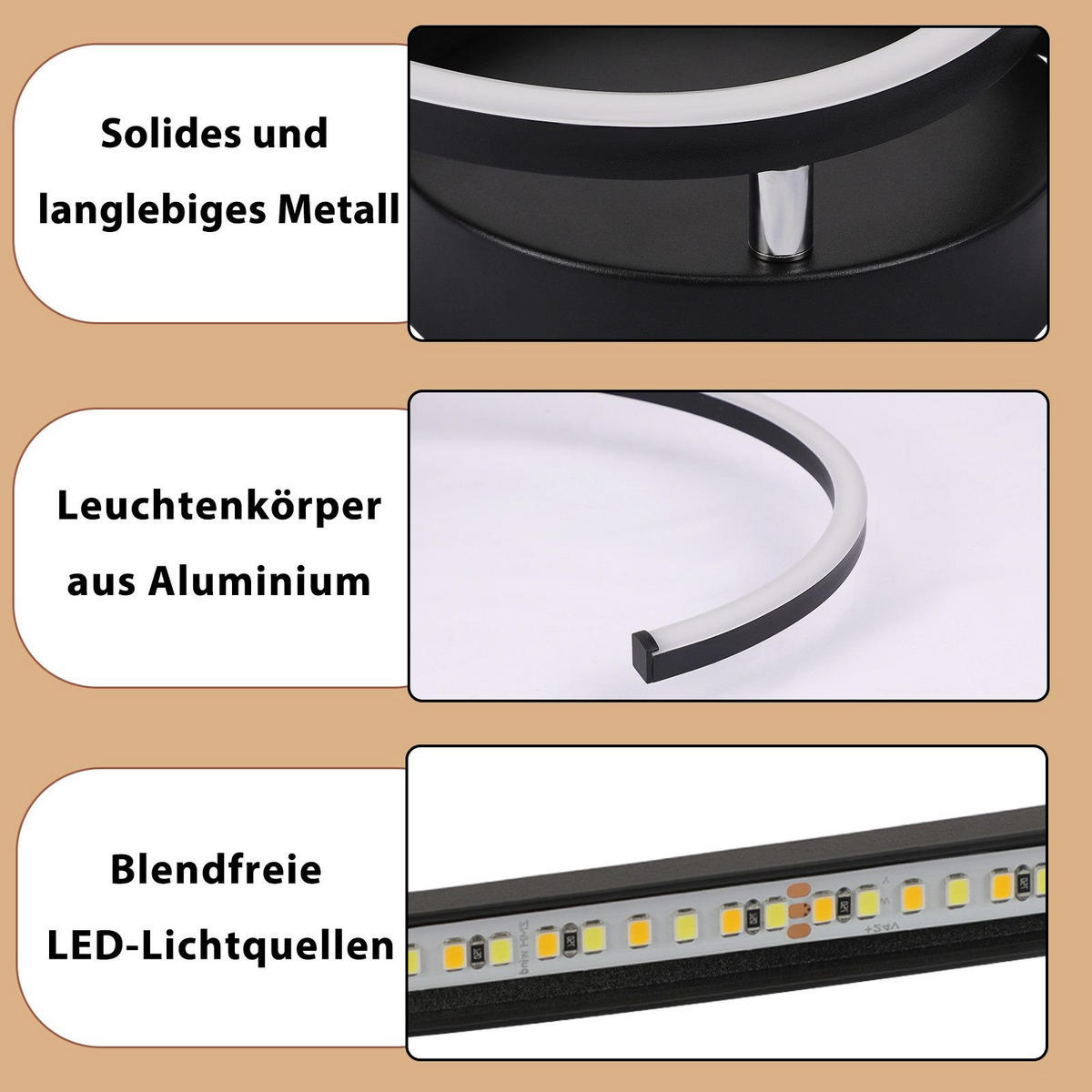 LED-DECKENLEUCHTE Lapp 23/61.6/7cm - Schwarz, Metall (61.6/23/7cm) - Nettlife
