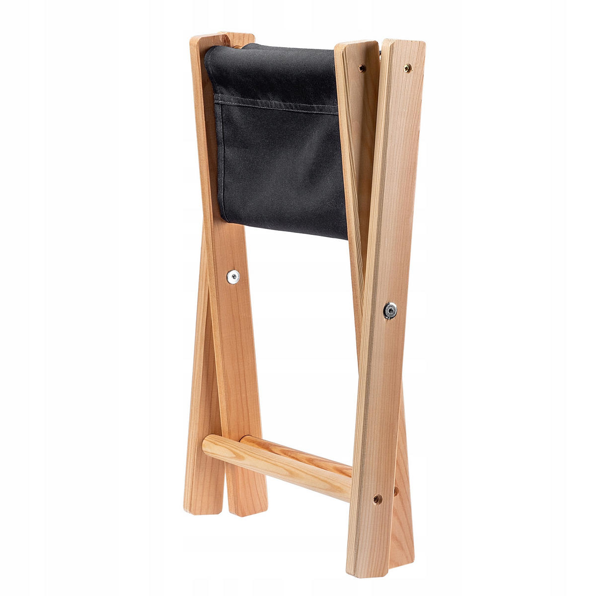 FALTHOCKER, Schwarz - Schwarz, Holz (31/40cm) - KADAX