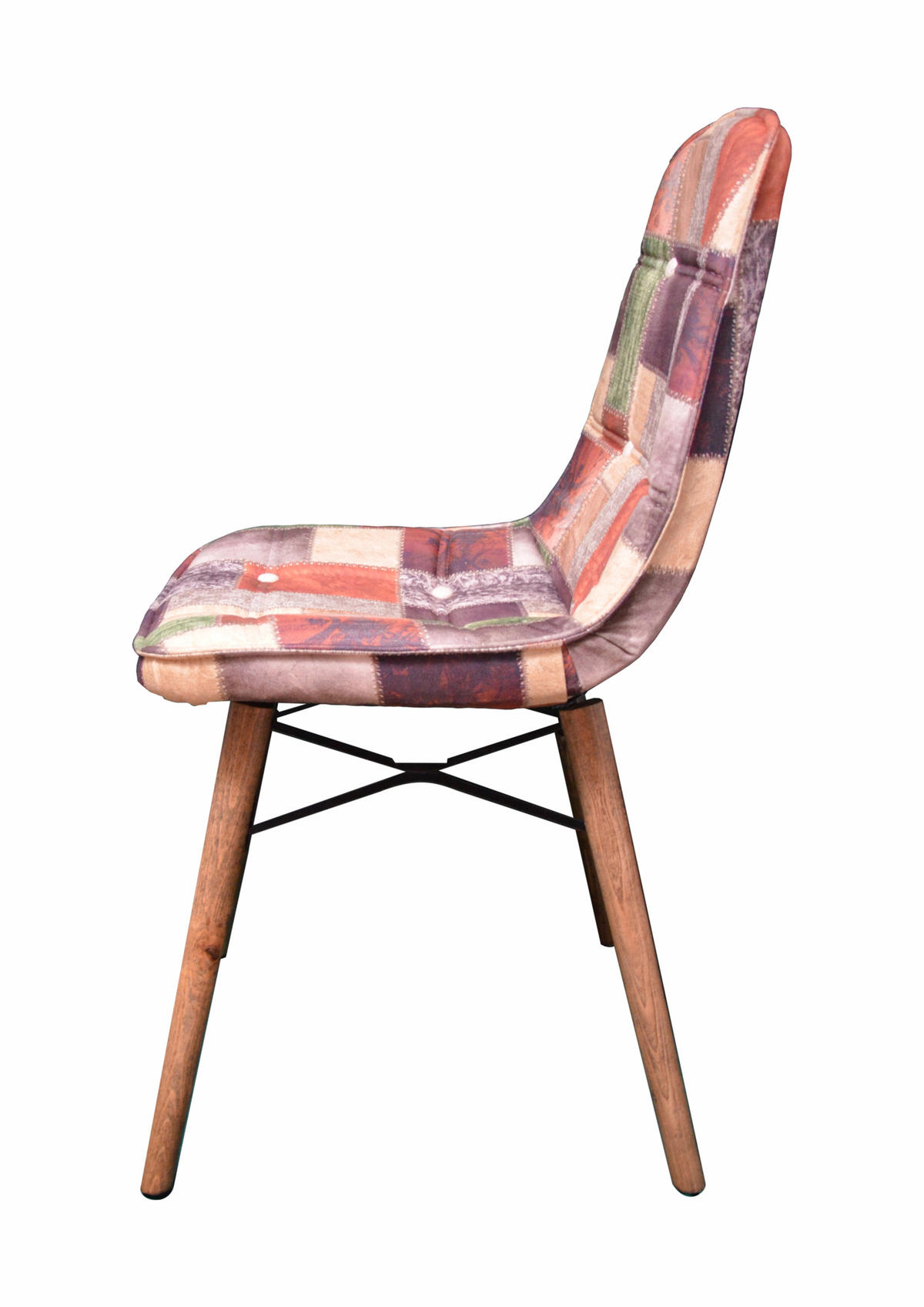 STUHL DENVER mit Holzbeinen - Multicolor, Holz/Textil (46/85/46cm) - Stuhlmann