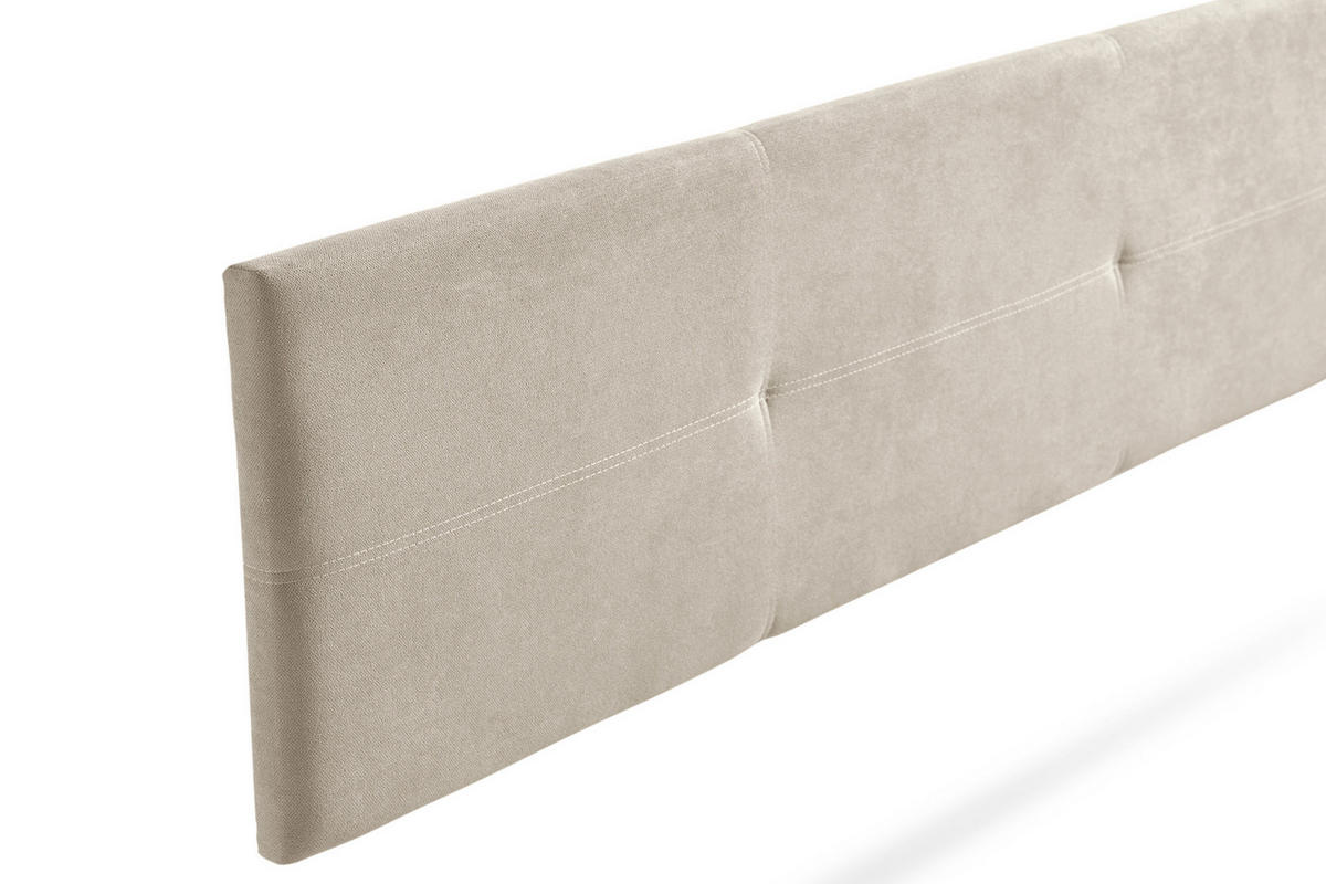 KOPFTEIL gepolstert ALMA Aqualine 115x50x5 cm - Getoastetes Beige - Moonia - Kaschmir, Holz (115/5/50cm)
