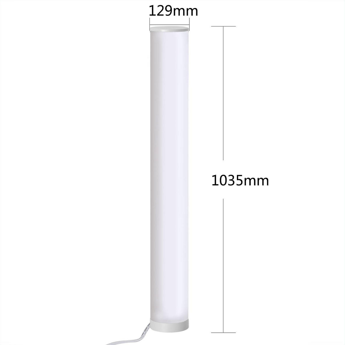 LED-LICHTSÄULE Stehlampe DIY Bausatz 103cm hoch Glatt - Weiß, Kunststoff (10/10/103cm) - Northpoint