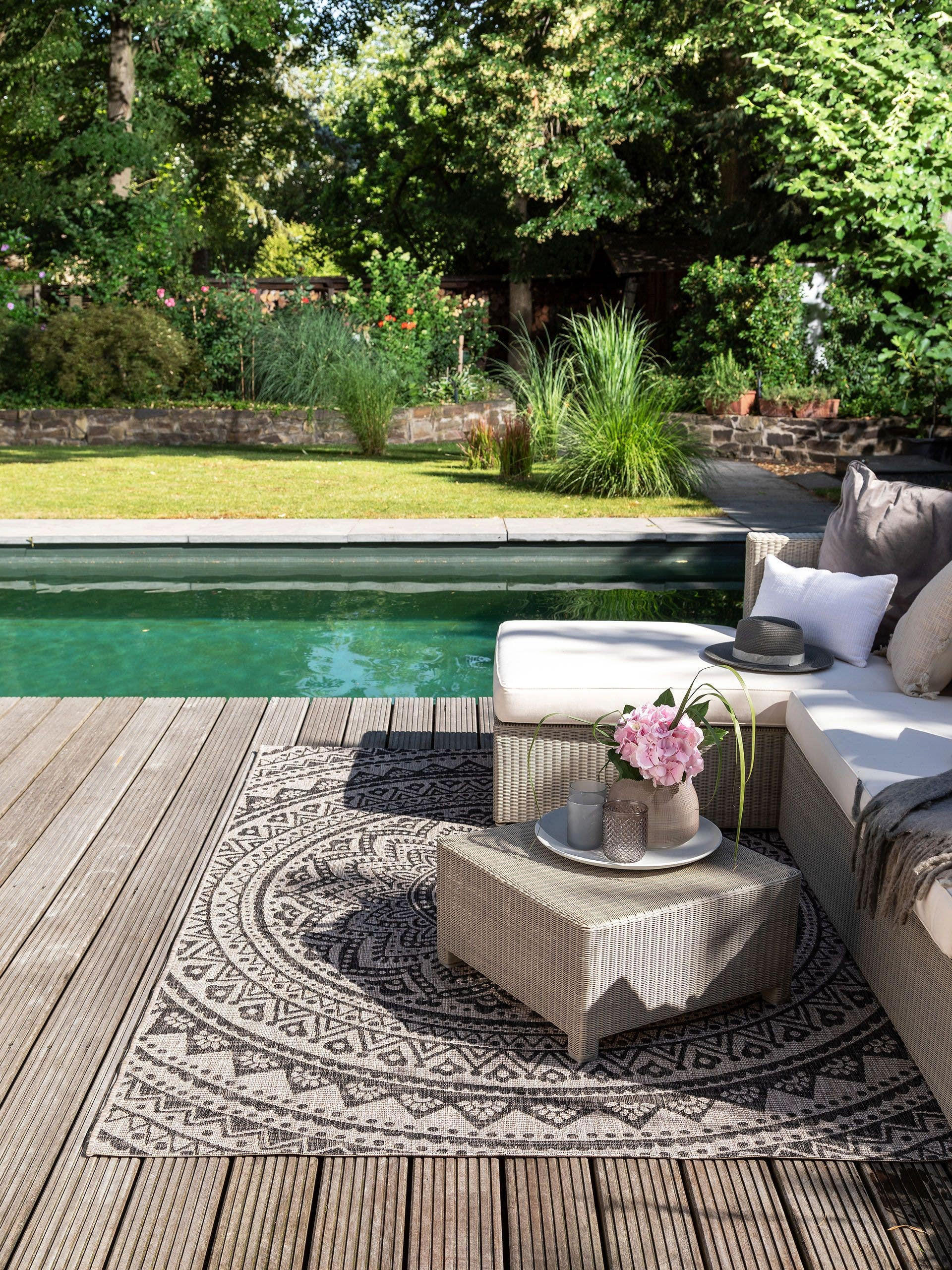 OUTDOORTEPPICH Cleo Beige/Braun 140x200 cm - Beige, Textil (140/200cm) - benuta Nest