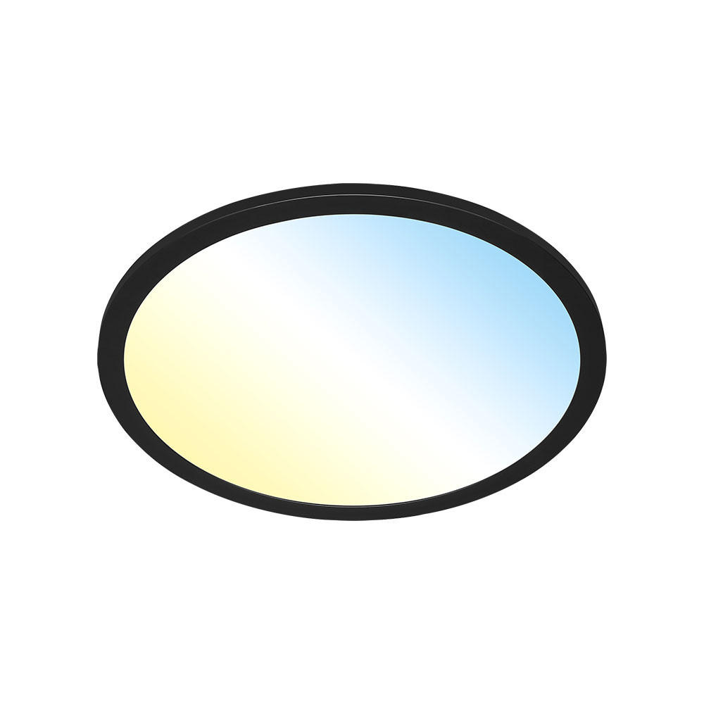 LED AUFBAU PANEL Schwarz - Schwarz, Metall (40/40/6.2cm) - Briloner