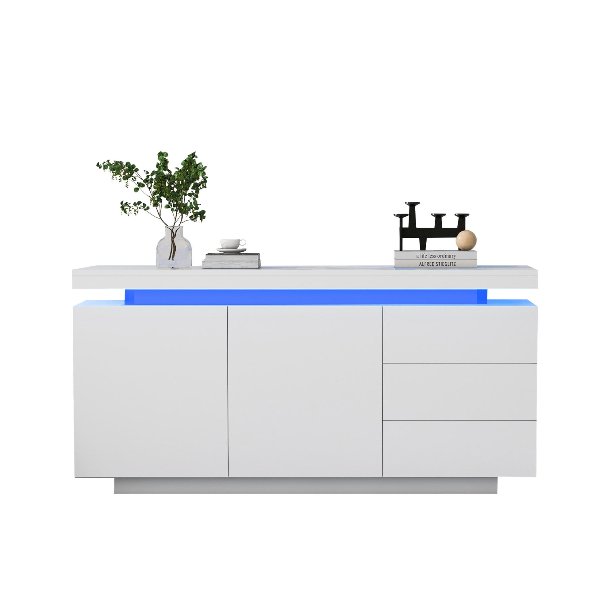 Ivmeu Sideboard Weiß 140x72x38 cm