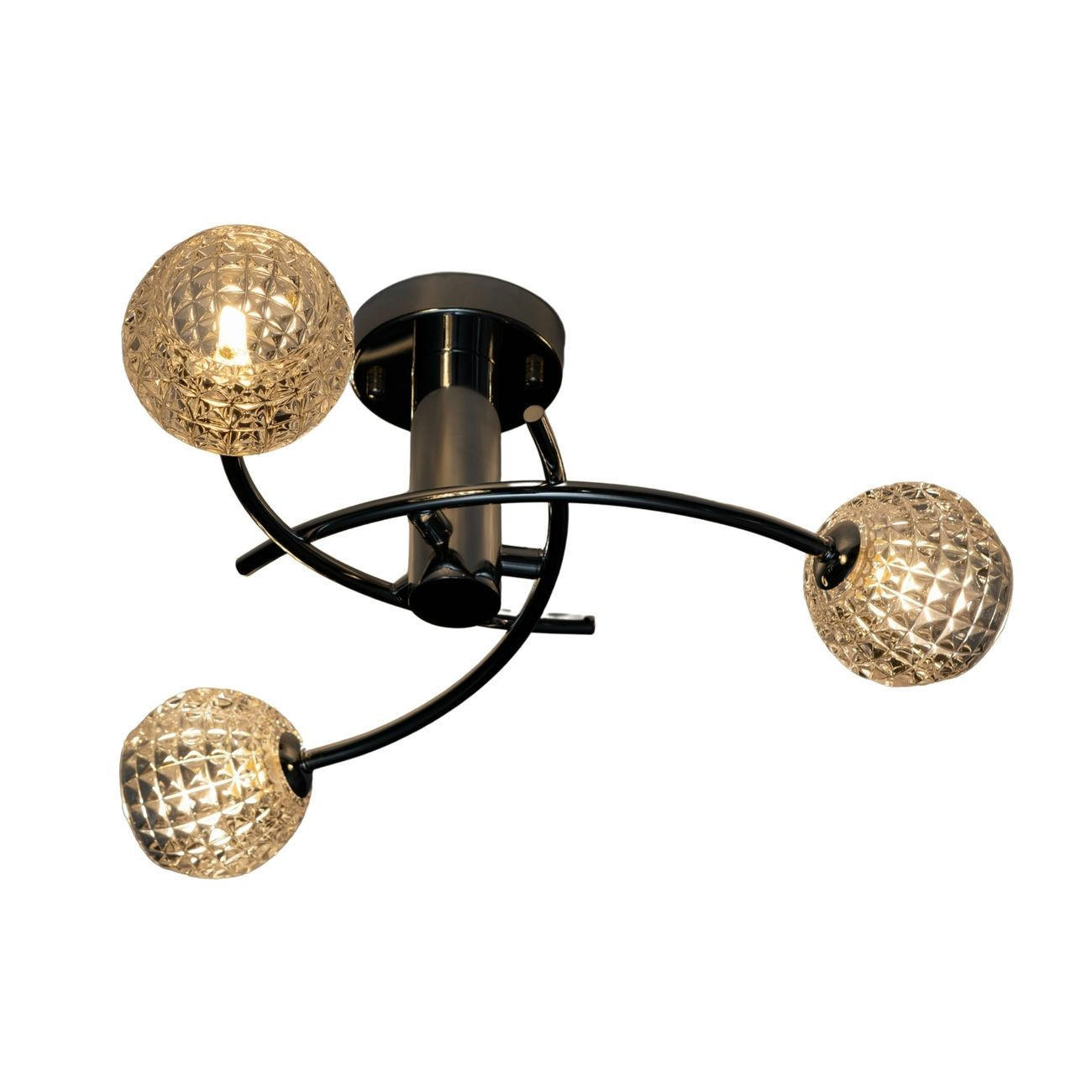 DECKENLEUCHTE Salvati, Silber/Chrom, 23.5cm - Chromfarben, Glas (23/60/23.5cm) - KOSILUM