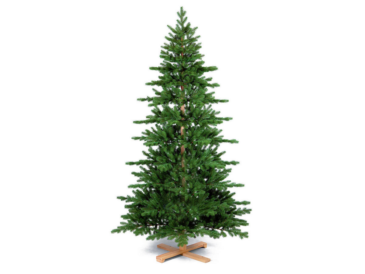 LAALU WEIHNACHTSBAUM künstlich grün DELUXE Tanne WOODY 210 cm - Grün, Kunststoff (210cm) - LAALU
