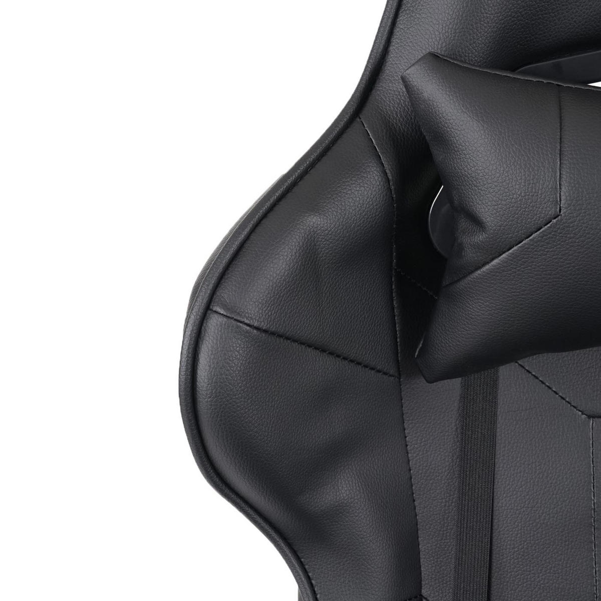 DREHSTUHL HxBxT 136x67x69cm Sitzhöhe 46cm Kunstleder Schwarz - Schwarz, Kunststoff (67/136/69cm) - PROREGAL