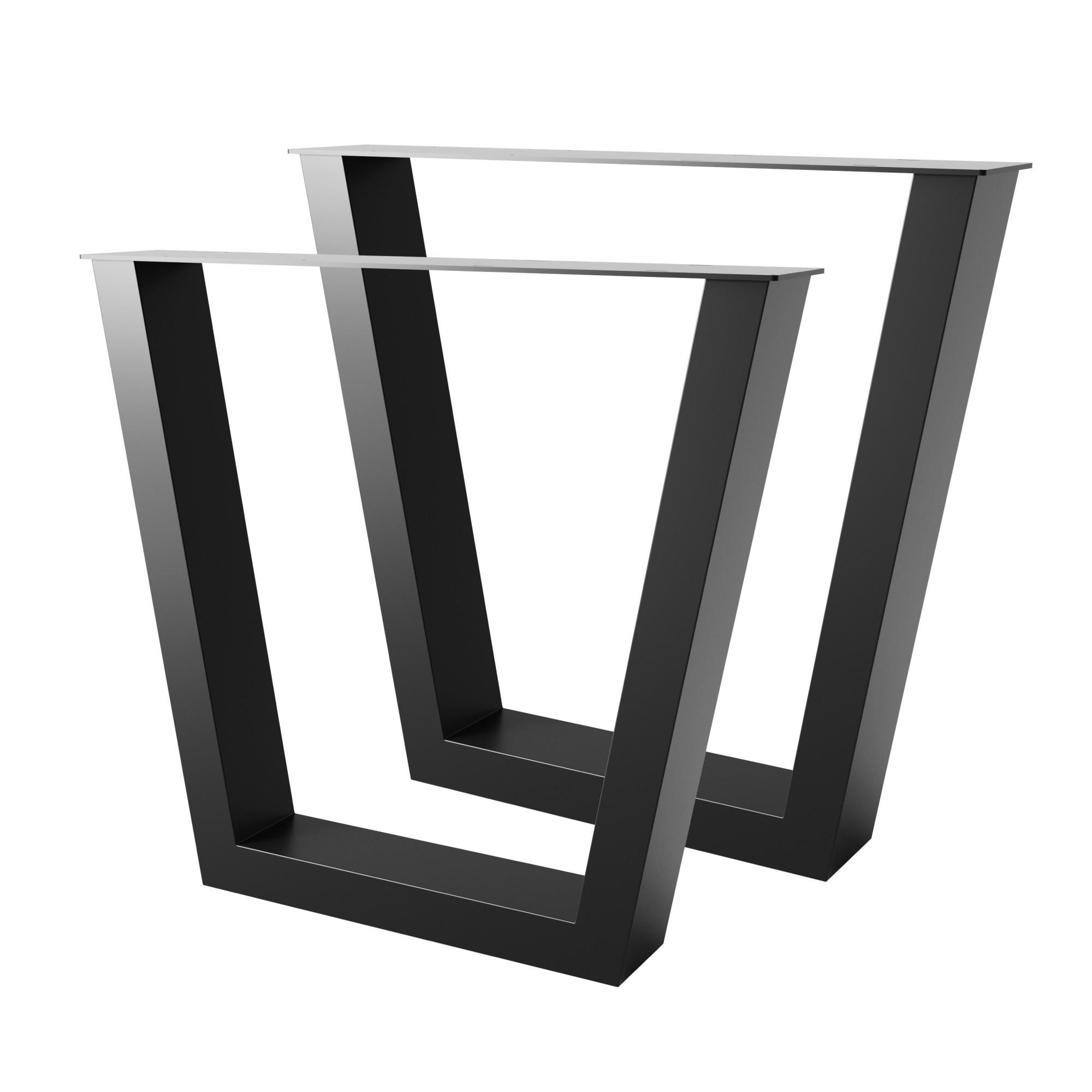 TISCHBEINE Atria Lite Extreme 2er-Set Schwarz 72cm - Schwarz, Metall (80/72/10cm) - Metalo Pro