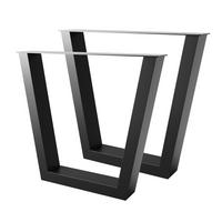TISCHBEINE Atria Lite Extreme 2er-Set Schwarz 72cm - Schwarz, Metall (80/72/10cm) - Metalo Pro