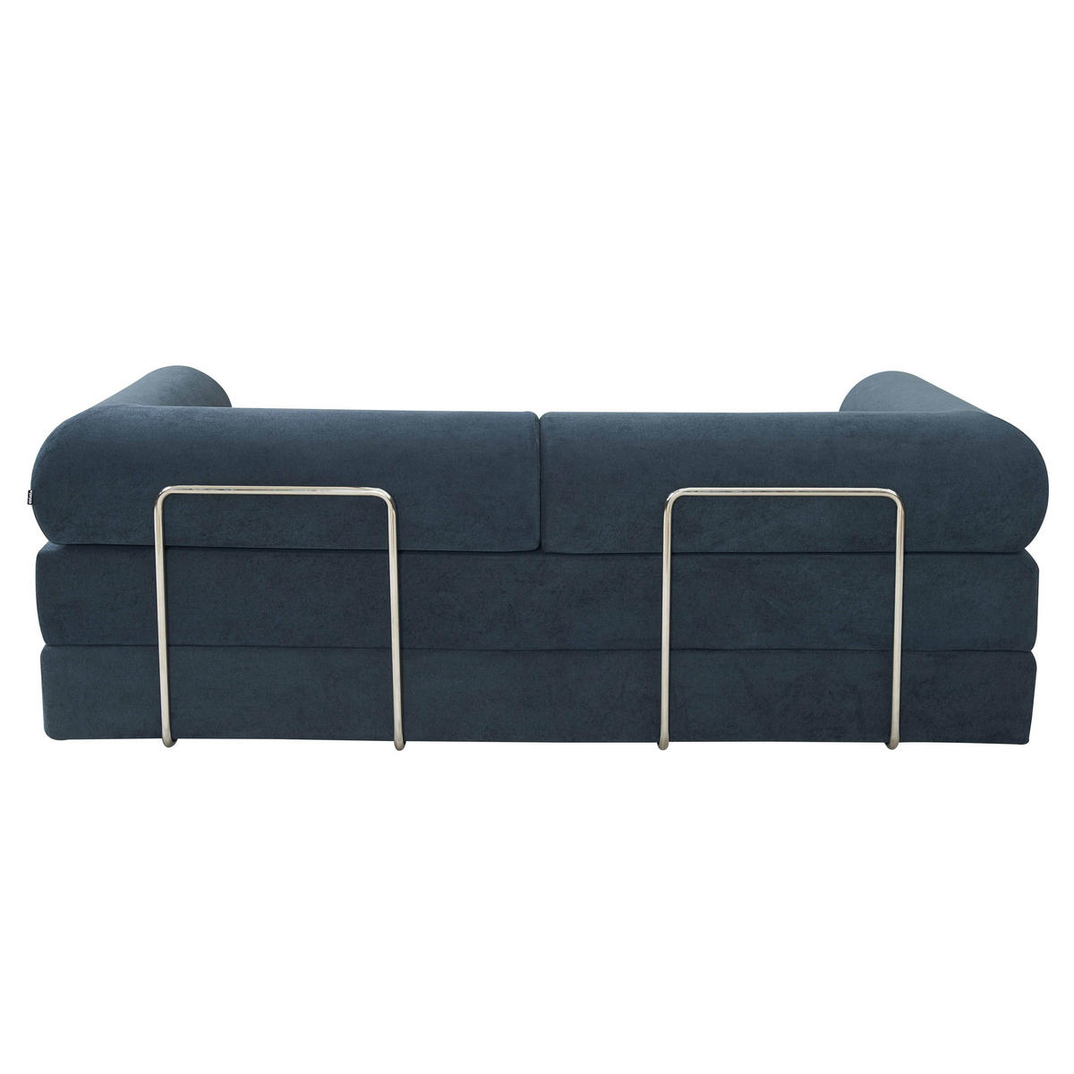SCHLAFSOFA mit 2 Sitzplätzen, Dunkelblau - Blau, Textil (204/67/102cm) - Oviala