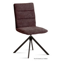 ESSZIMMERSTUHL drehbar (4er-Set) Dekava 47x92x60 Schwarz/Braun - Schwarz/Braun, Kunststoff (60/92/47cm) - 58aufmkessel