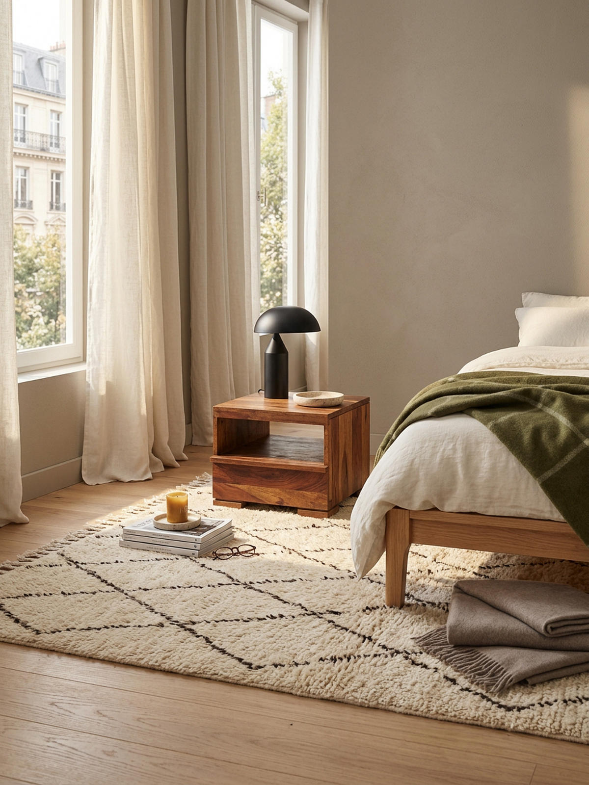 NACHTTISCH Massivholz Schublade Ablage Pflegeleicht NAKO, Braun 40x40x30 cm - Braun, Holz (40/30/40cm) - KADIMA DESIGN