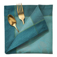 SERVIETTE Green House - Blau, Textil (41/41cm) - Butlers