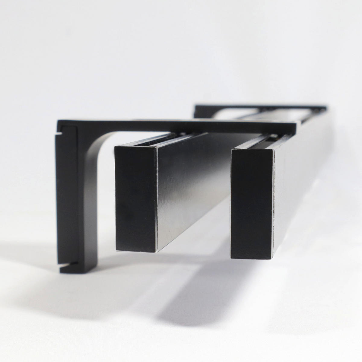 GARDINENSCHIENE 2-lauf Loft - Schwarz, Metall (120cm) - Deco-Raum