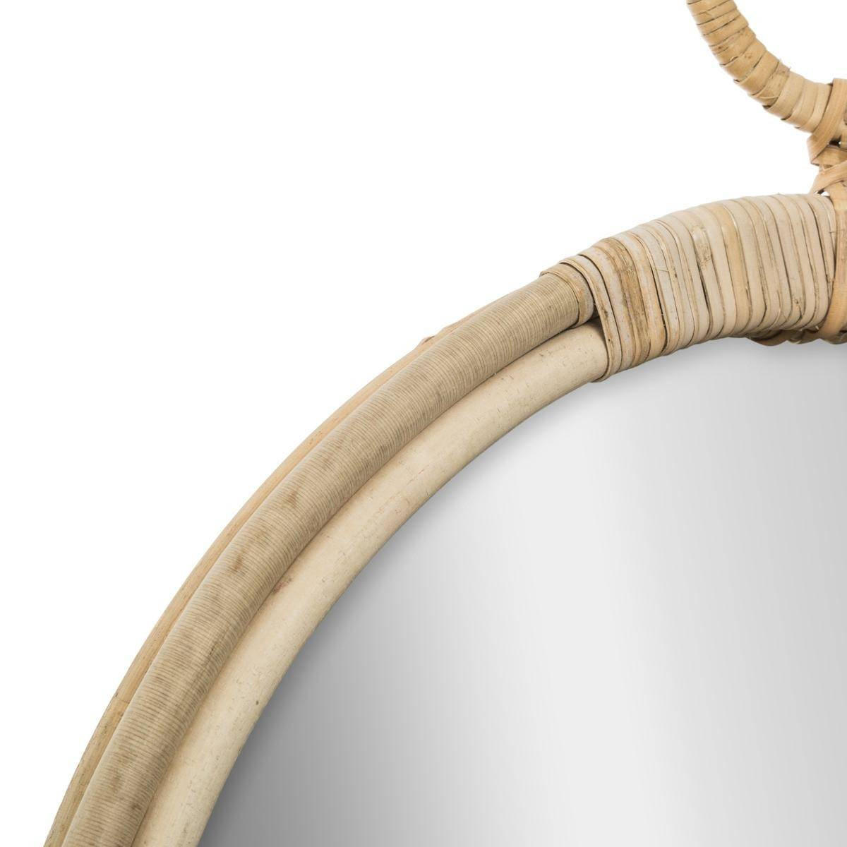 SPIEGEL in einem Korbrahmen 2/38/38 cm - Beige, Naturmaterialien (38/38/2cm) - Atmosphera Createur d´interieur