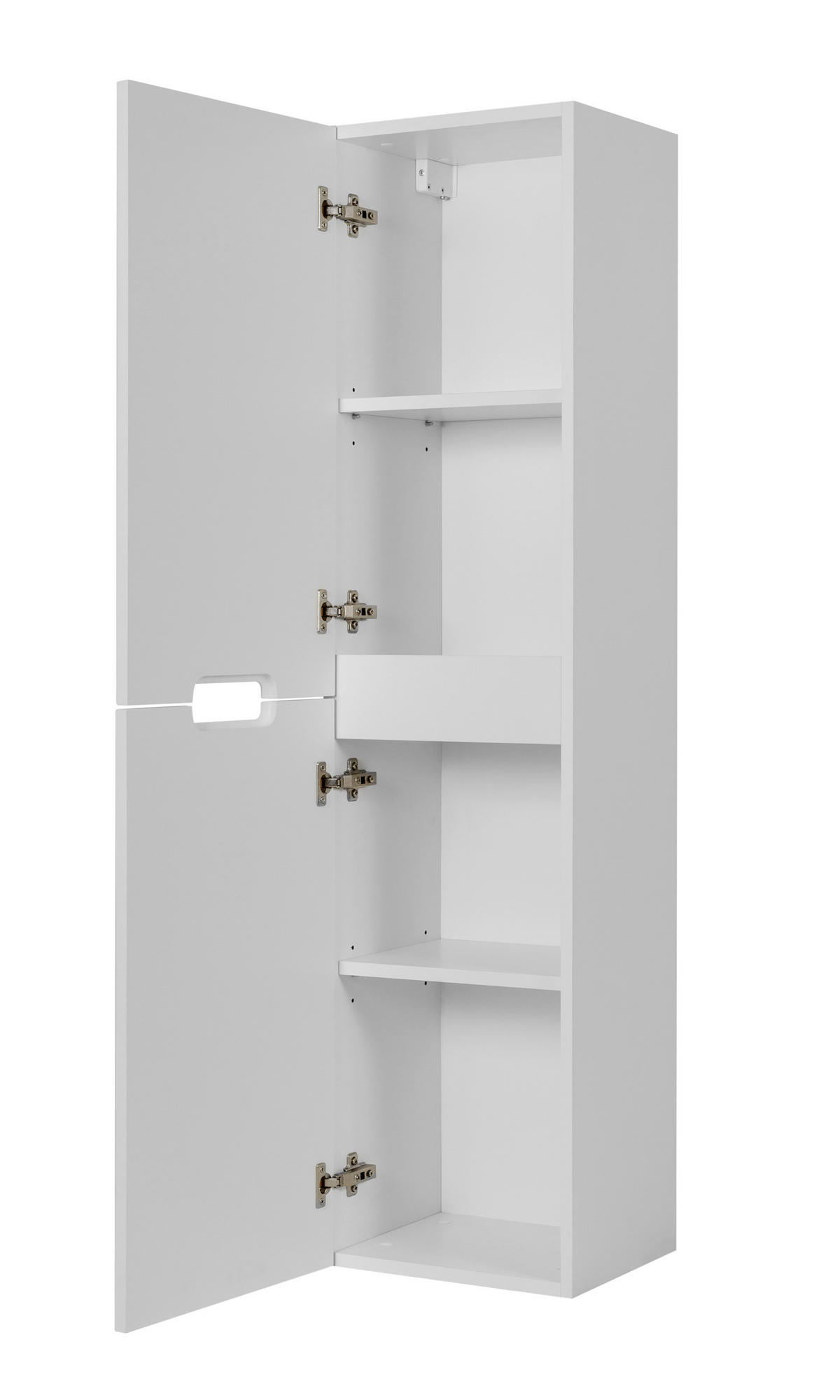 BADEZIMMERSCHRANK : weiß, 35 x 136 x 27 cm - Weiß, Holzwerkstoff (35/136/27cm) - 3XE LIVING