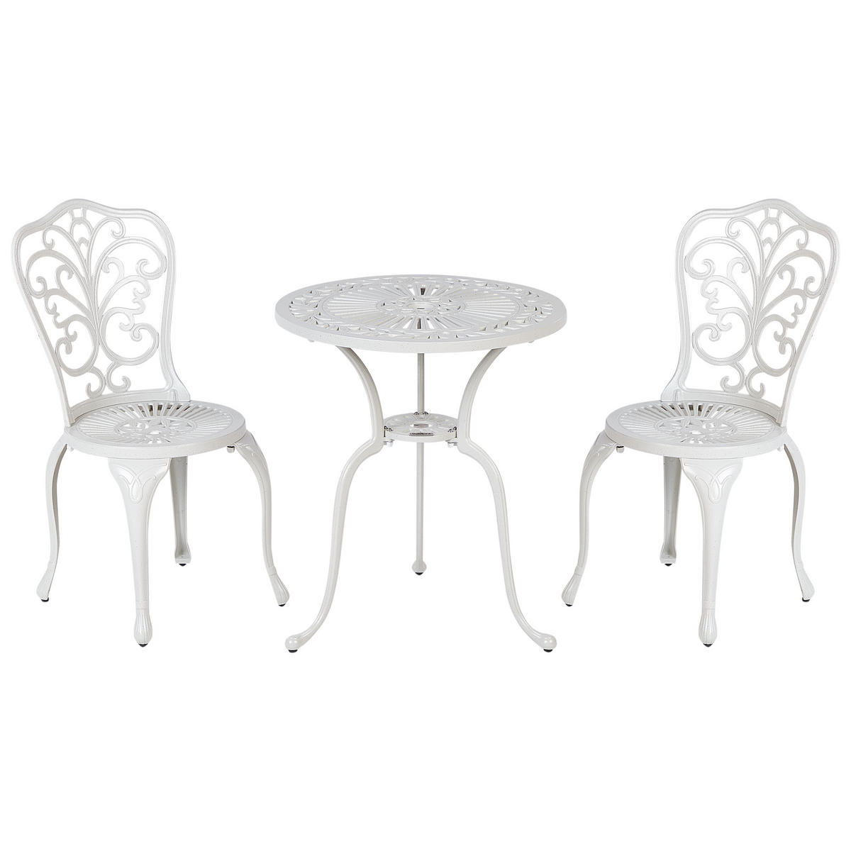 BISTRO-SET 2-Sitzer Weiß Triora/Dascio - Weiß, Metall - Beliani