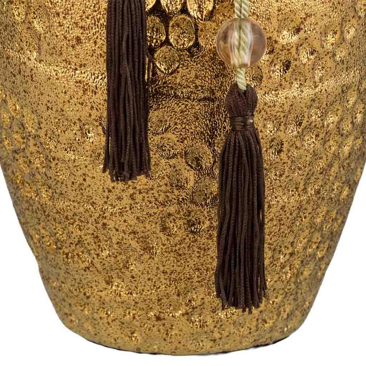 VASE aus Keramik, golden, 18x38cm - Goldfarben, Keramik (37.5cm) - Wanderlust