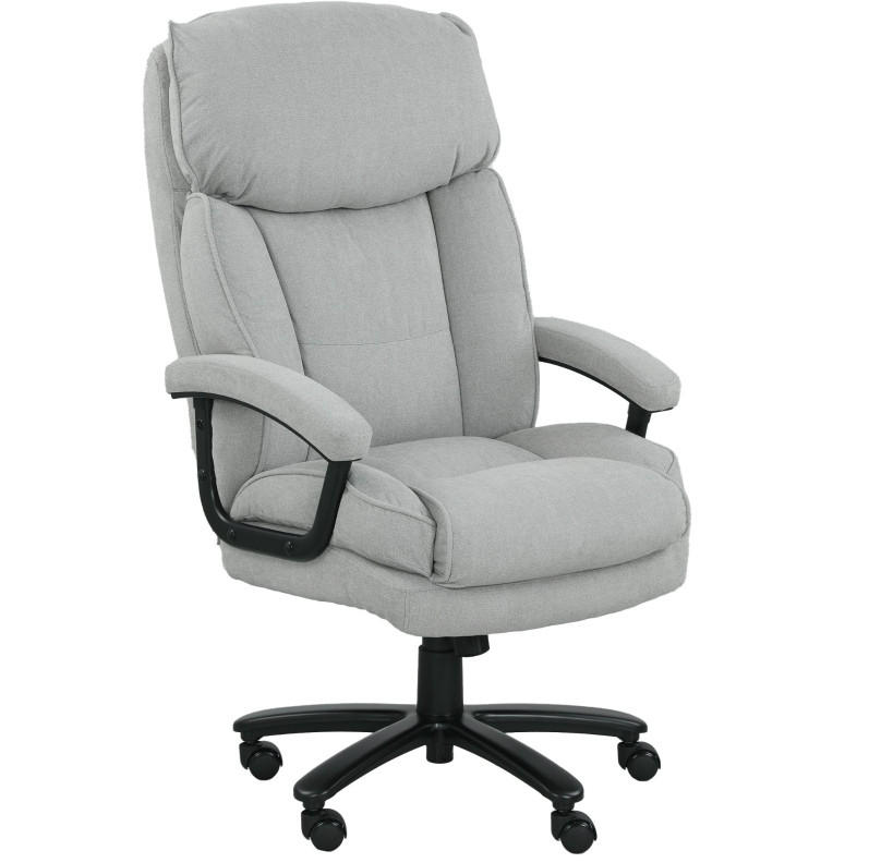 DREHSTUHL 79/68,5/117-125 cm hellgrau aus Polyester höhenverstellbar - Hellgrau, Kunststoff (68.5/125/79cm) - OKWISH