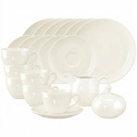 KAFFEESERVICE Savona Fine Diamond creme 20er Set - Creme, Keramik (1/1/1cm) - Seltmann Weiden