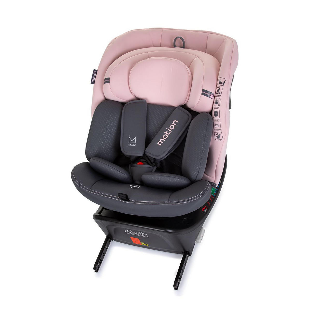 KINDERSITZ i-Size Motion rosa (40 - 150 cm) Isofix 360° drehbar verstellbar - Rosa, Kunststoff (44/81/55cm) - Chipolino