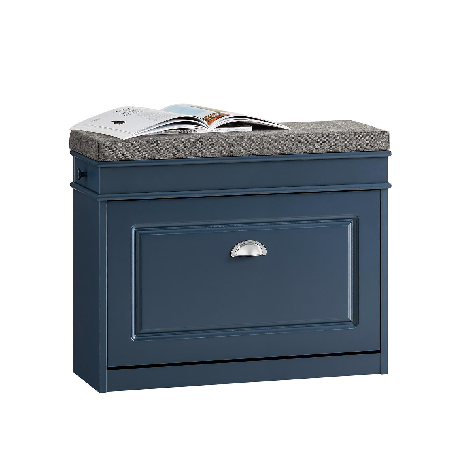 SCHUHBANK 75cm Blau - Blau, Holzwerkstoff (75/52/24cm) - SoBuy