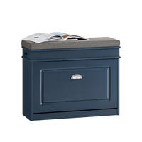 SCHUHBANK 75cm Blau - Blau, Holzwerkstoff (75/52/24cm) - SoBuy