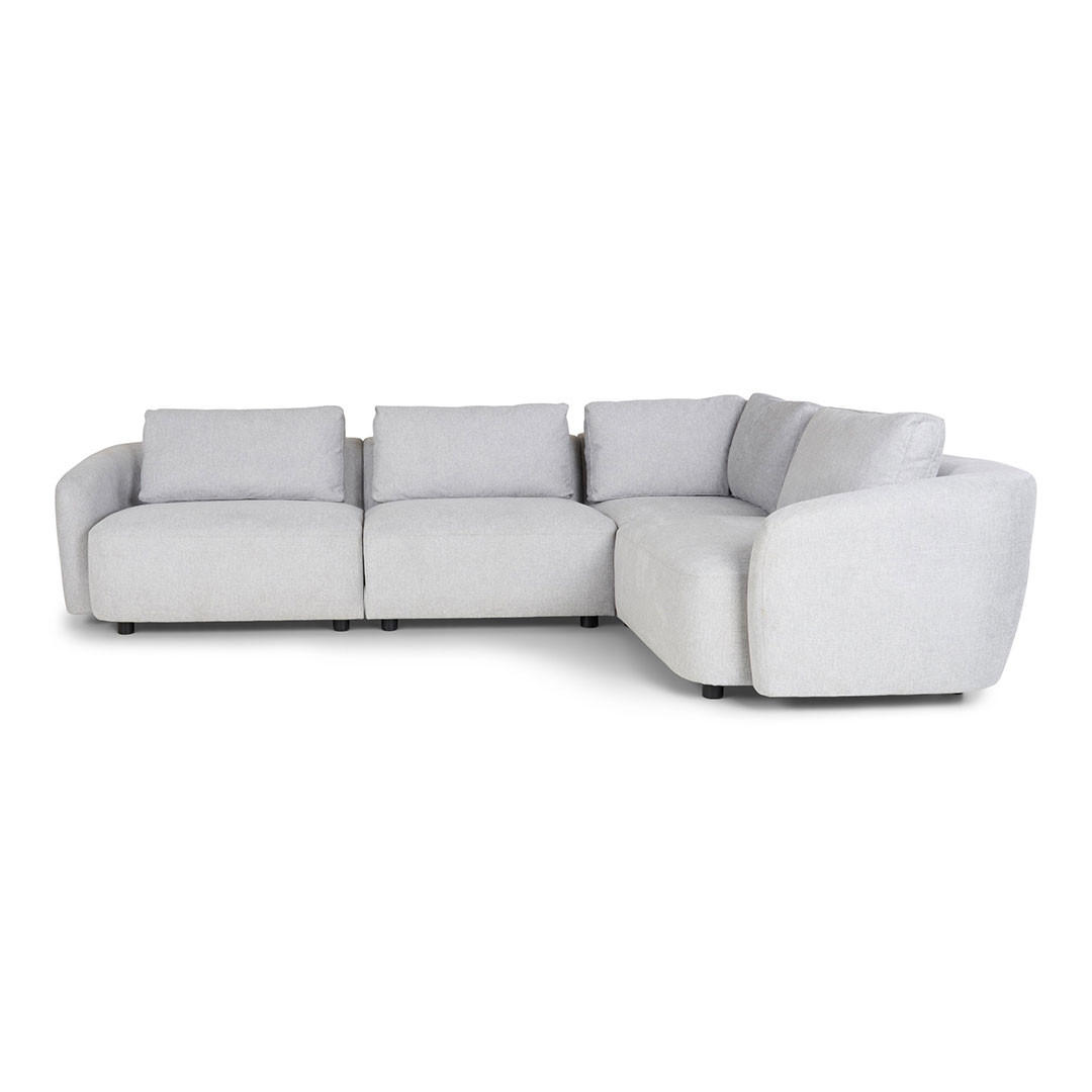 ECKSOFA Bergen Stoff Hellgrau - Hellgrau, Textil (205/297cm) - ebuy24