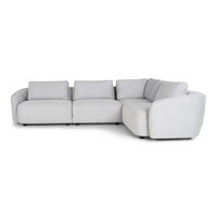 ECKSOFA Bergen Stoff Hellgrau - Hellgrau, Textil (205/297cm) - ebuy24