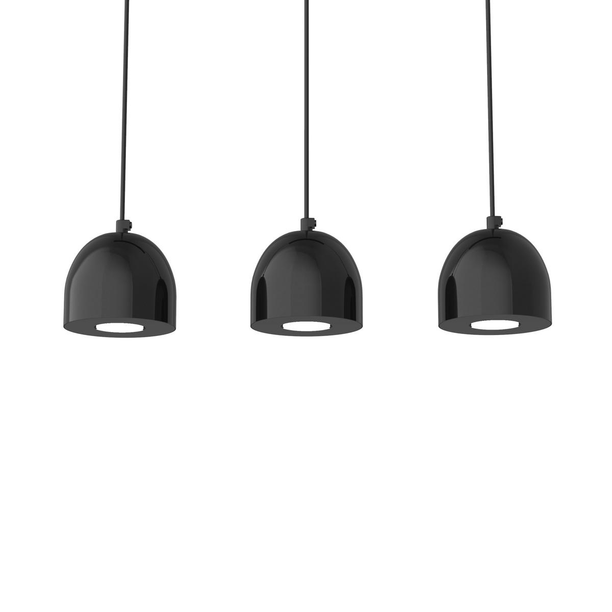 HÄNGELEUCHTE - Schwarz Hochglanz, Metall (6.5/69/120cm) - Lumicom